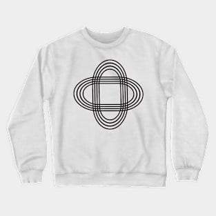 Black geometric Crewneck Sweatshirt